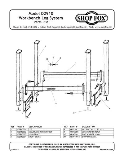 Part Diagram for D2910