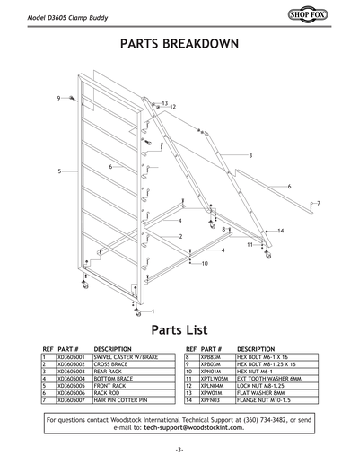 Part Diagram for D3605
