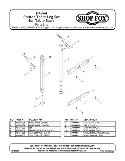 Part Diagram for D4944