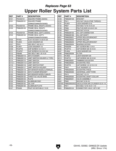 Part Diagram for G0445
