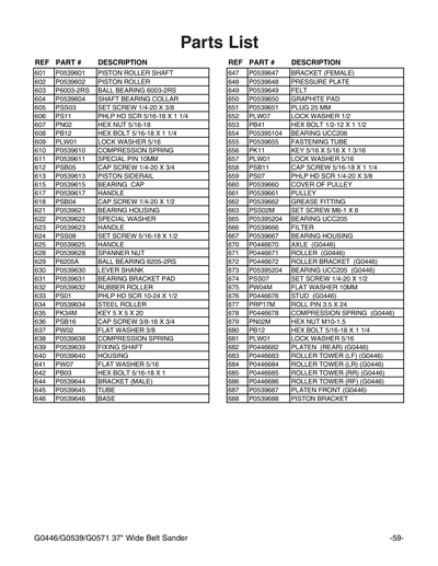 Part Diagram for G0446