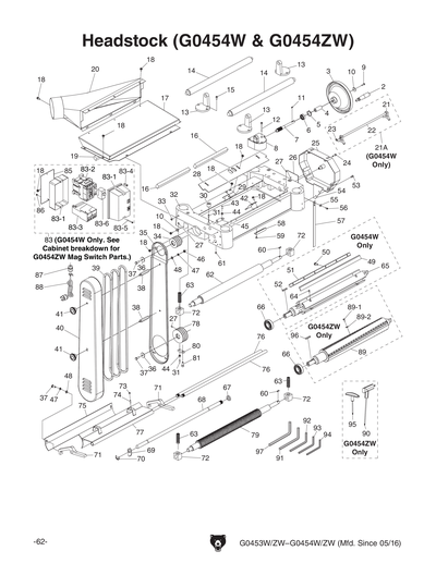 Part Diagram for G0454ZW
