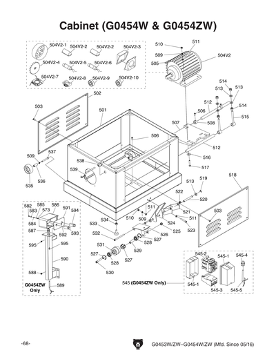 Parts for G0454ZW 20
