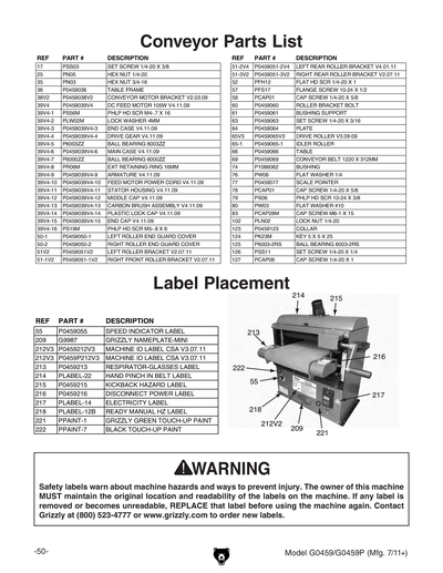 Part Diagram for G0459