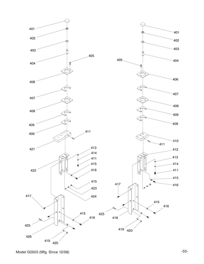 Part Diagram for G0503
