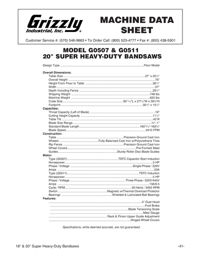 Part Diagram for G0511