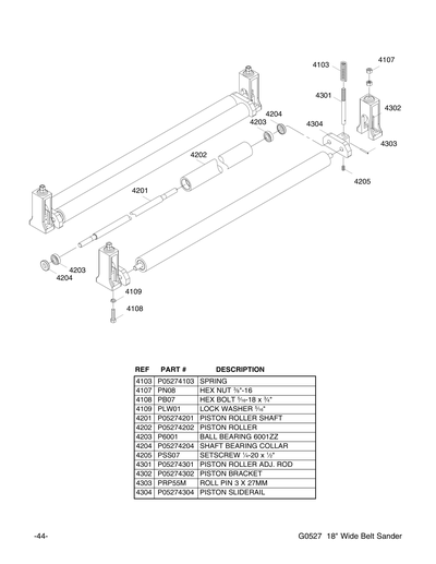 Part Diagram for G0527