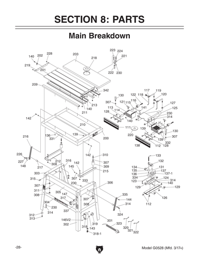 Part Diagram for G0528