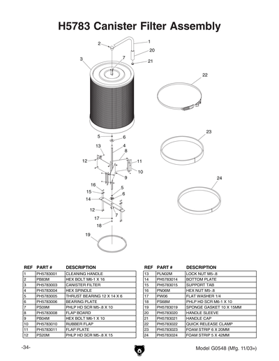 Part Diagram for G0548