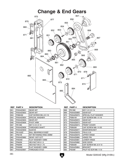 Part Diagram for G0554Z