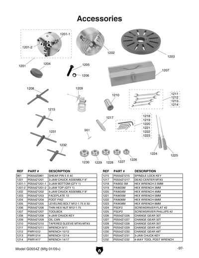 Part Diagram for G0554Z