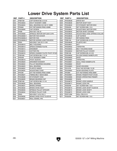 Part Diagram for G0559