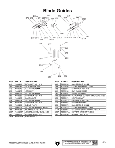 Part Diagram for G0568