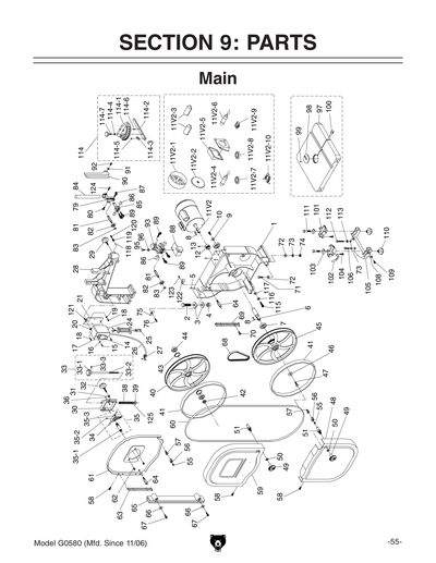 Part Diagram for G0580