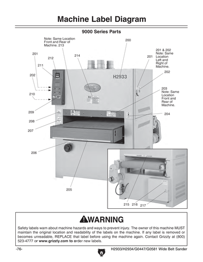 Part Diagram for G0581