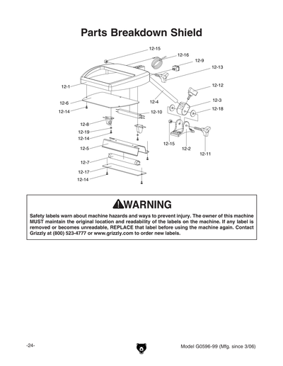 Part Diagram for G0596