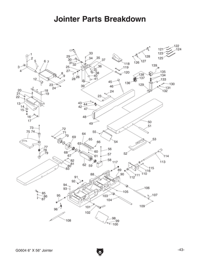 Part Diagram for G0604