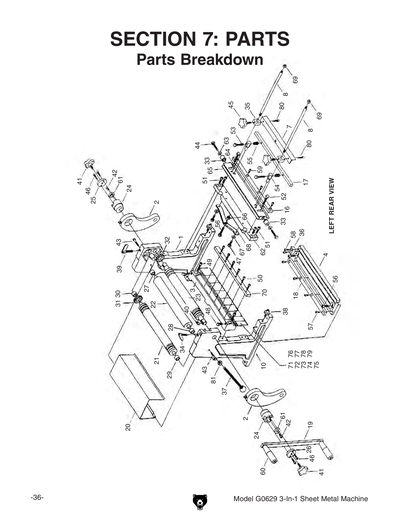 Part Diagram for G0629