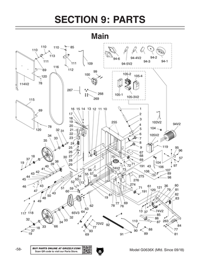Part Diagram for G0636X