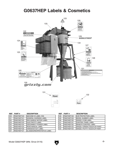 Part Diagram for G0637HEP