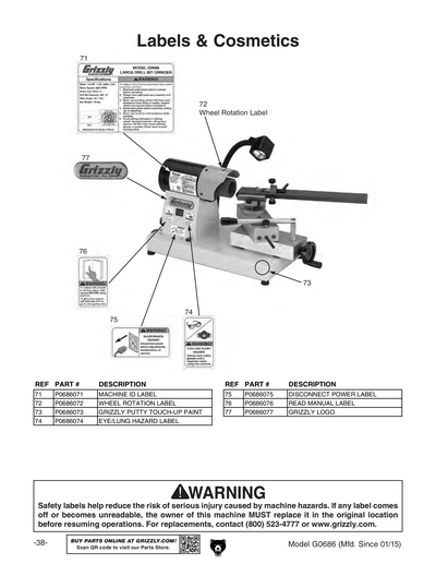 Part Diagram for G0686