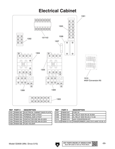 Part Diagram for G0699