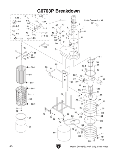 Part Diagram for G0703P