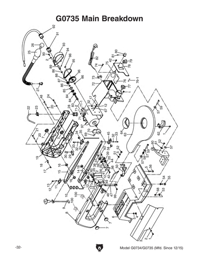 Part Diagram for G0735