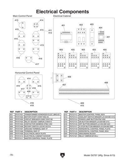 Part Diagram for G0757