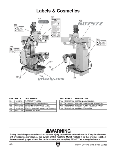 Part Diagram for G0757Z