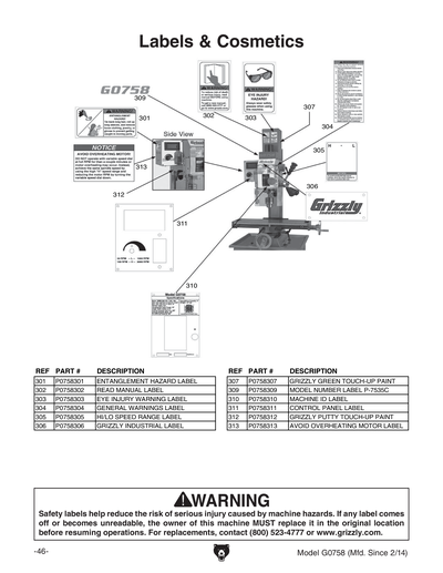 Part Diagram for G0758Z