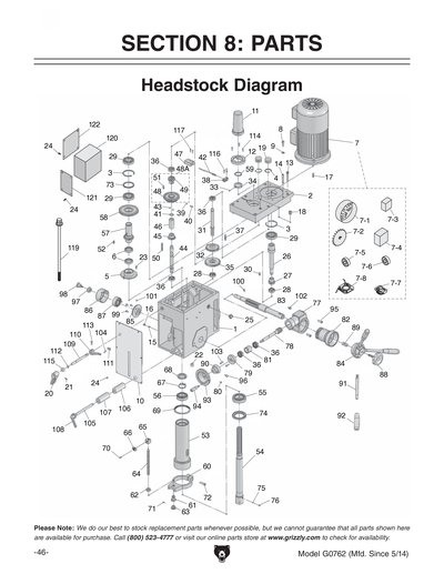 Part Diagram for G0762