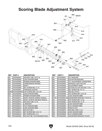 Part Diagram for G0764Z