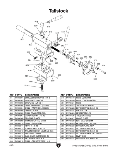 Part Diagram for G0768