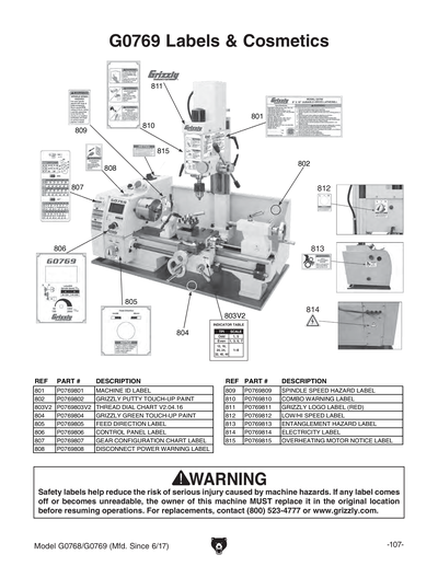 Part Diagram for G0768