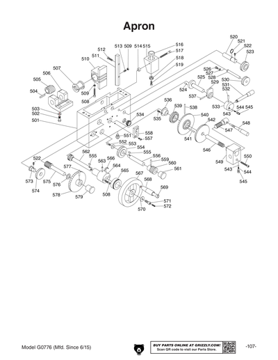 Part Diagram for G0776