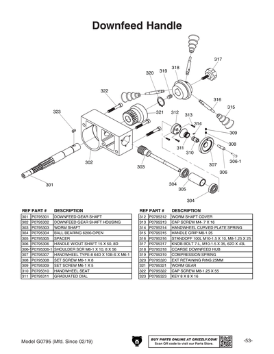 Part Diagram for G0795