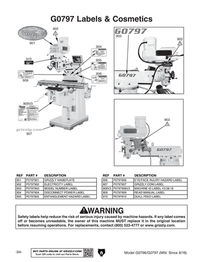 Part Diagram for G0797
