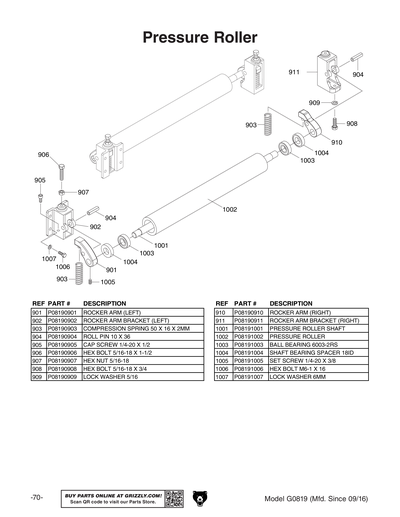Part Diagram for G0819