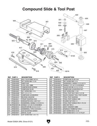 Part Diagram for G0824