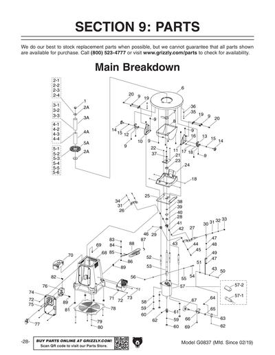 Part Diagram for G0837