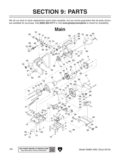 Part Diagram for G0864