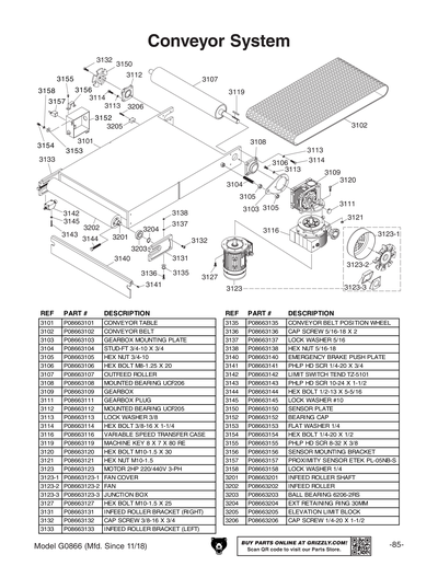 Part Diagram for G0866
