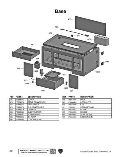 Part Diagram for G0884