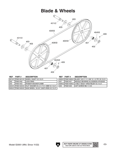 Part Diagram for G0901