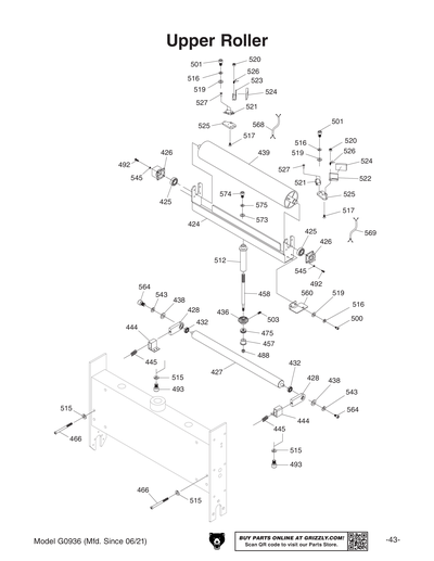 Part Diagram for G0936