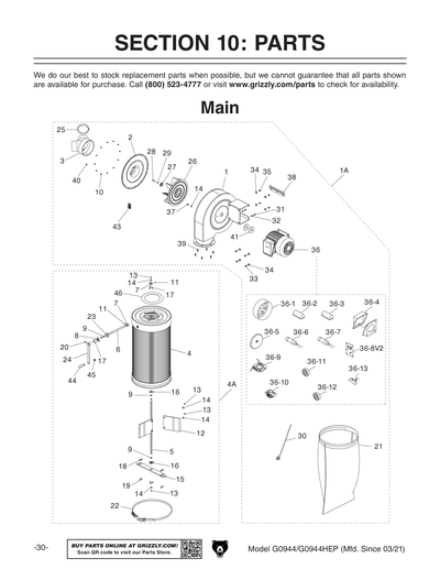 Part Diagram for G0944HEP