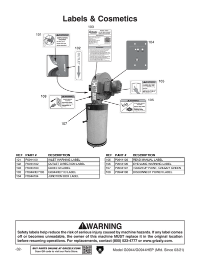 Part Diagram for G0944HEP