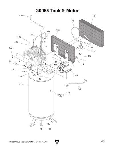 Part Diagram for G0955