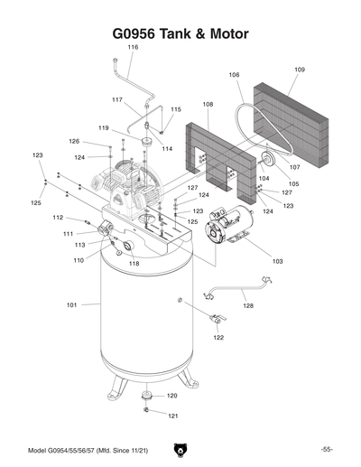 Part Diagram for G0957